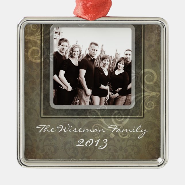 Personlig Anpassningsbar Julphoto Ornament (Framsidan)