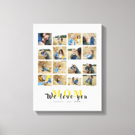 Personlig Anpassningsbar Kärlek You mamma 16-famil Canvastryck