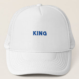 Personlig Anpassningsbar Kung Text namn White Färg Keps
