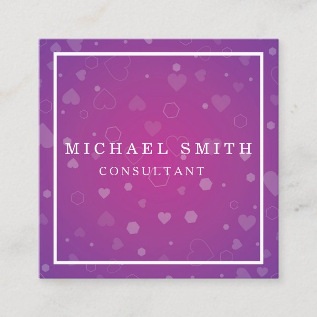 Personlig Anpassningsbar - minimalistisk modern QR Fyrkantigt Visitkort (Framsida)