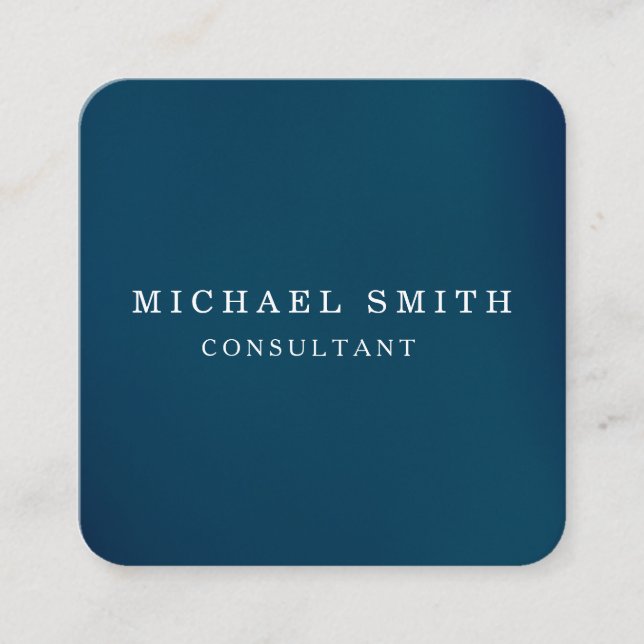 Personlig Anpassningsbar - minimalistisk modern QR Fyrkantigt Visitkort (Framsida)