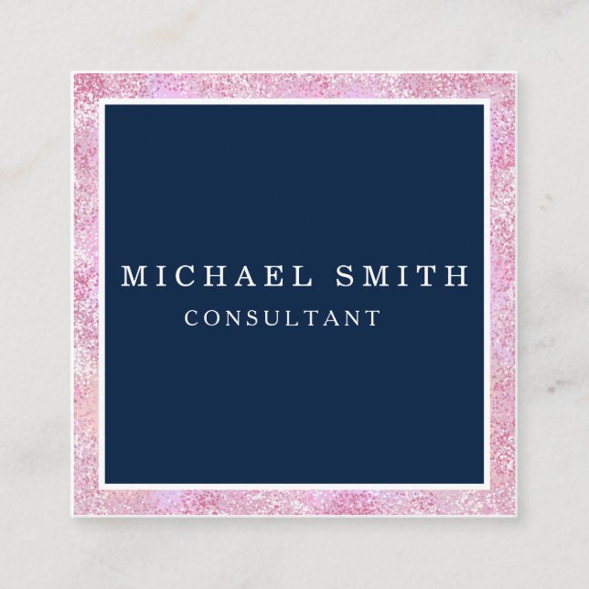 Personlig Anpassningsbar - minimalistisk modern QR Fyrkantigt Visitkort (Framsida)