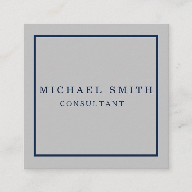 Personlig Anpassningsbar - minimalistisk modern QR Fyrkantigt Visitkort (Framsida)