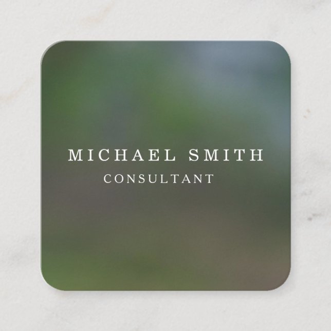 Personlig Anpassningsbar - minimalistisk modern QR Fyrkantigt Visitkort (Framsida)