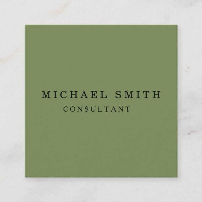 Personlig Anpassningsbar - minimalistisk modern QR Fyrkantigt Visitkort (Framsida)