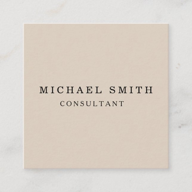 Personlig Anpassningsbar - minimalistisk modern QR Fyrkantigt Visitkort (Framsida)