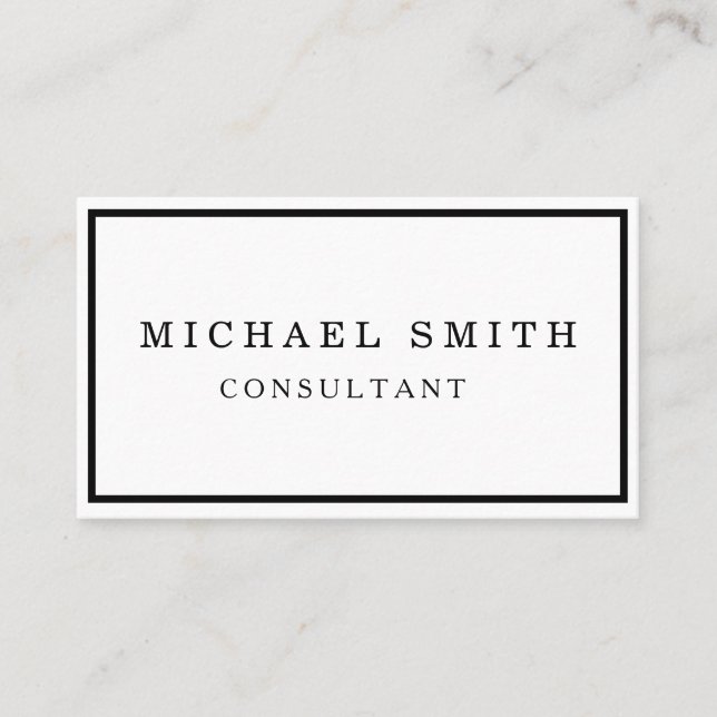 Personlig Anpassningsbar Minimalistisk modern QR-k Visitkort (Framsida)