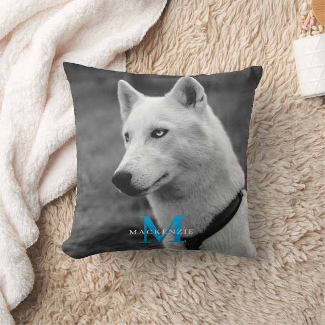 Personlig Anpassningsbar Monogram Elegant Hund Pet Kudde (Filt)
