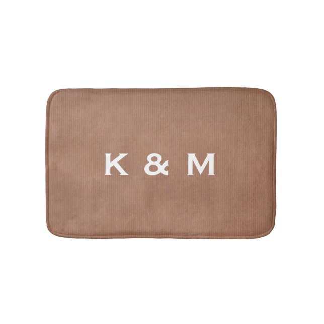 Personlig Anpassningsbar Monogrammed Bath Mat Badrumsmatta (Framsidan)
