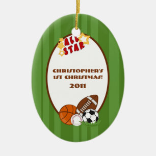 Personlig Anpassningsbar Ornament All Star Grönt
