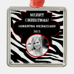 Personlig Anpassningsbar Ornament Black and White