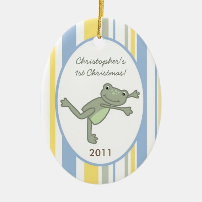 Personlig Anpassningsbar Ornament Blad Frog Turtle (Framsidan)