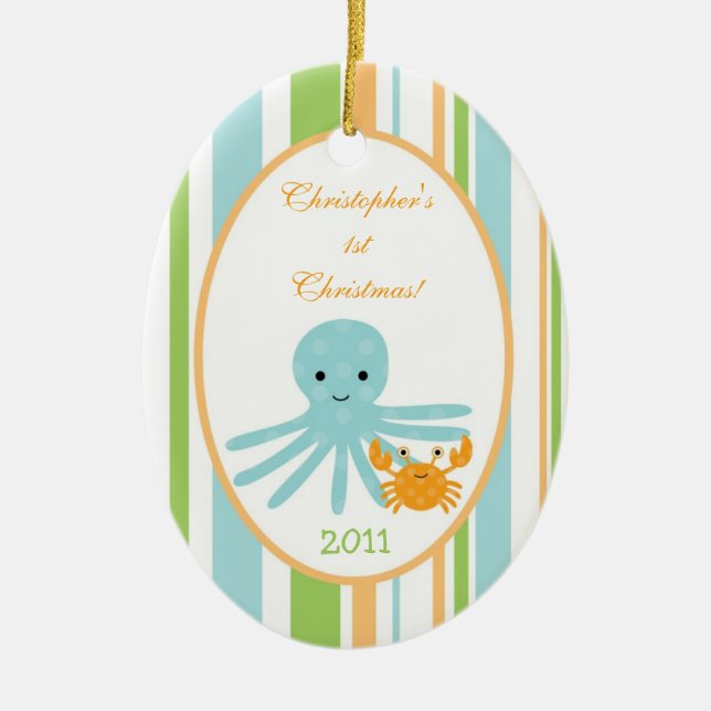 Personlig Anpassningsbar Ornament i hav eller ocea (Framsidan)