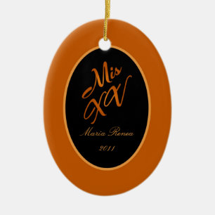 Personlig Anpassningsbar Ornament Mis XV Orange