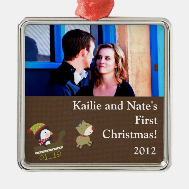 Personlig Anpassningsbar Ornament Penguin / Renar  (Framsidan)