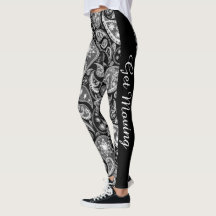 Personlig Anpassningsbar Paisley Black White