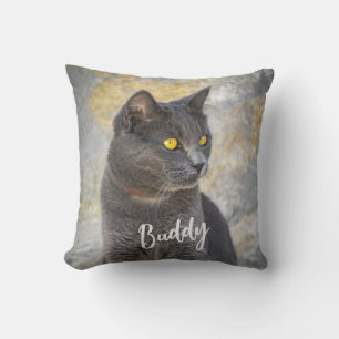 Personlig Anpassningsbar Pet Cat Gift med kattfoto Kudde