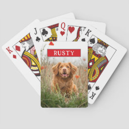 Personlig Anpassningsbar Pet Photo Namn Casinokort