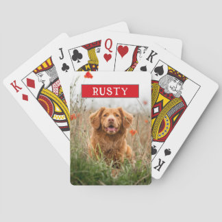 Personlig Anpassningsbar Pet Photo Namn Casinokort