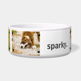 Personlig Anpassningsbar Photo and Namn Hund Bowl