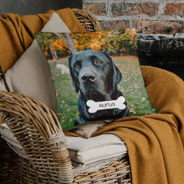 Personlig Anpassningsbar Photo and Text Pet Hund Kudde