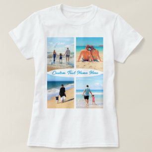 Personlig Anpassningsbar Photo Collage T-Shirt och