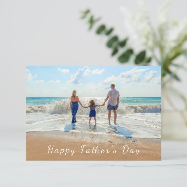Personlig Anpassningsbar Photo Fars dag Card Anteckningskort (Stående Fram)