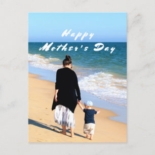 Personlig Anpassningsbar Photo Mors dag Card Helg Vykort