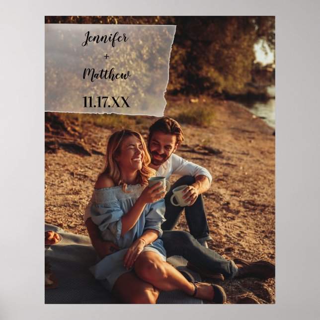 Personlig Anpassningsbar Photo Rustic Stil Poster (Framsidan)