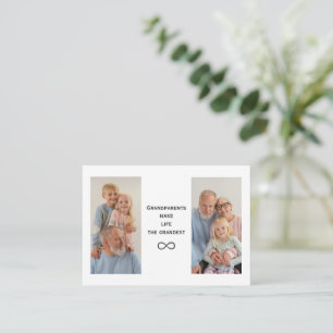 Personlig Anpassningsbar Photo & Text Grandparent Anteckningskort