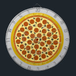 Personlig Anpassningsbar Pizza | Pepperoni & Olife Darttavla<br><div class="desc">Pizzadesignen är lagrad och kan anpassas efter ditt val av pepperoni och oliver. Färg av alla pizzor- och toppillustrationer är allt anpassade. Lägg till anpassningsbar på pizzakrossen (överst och grund) för att göra den till en roligt och personlig pizza dartboard! Perfekt för pizza älskare!</div>