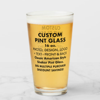 Personlig anpassningsbar Shaker Pint Glass 16 oz Glaskopp