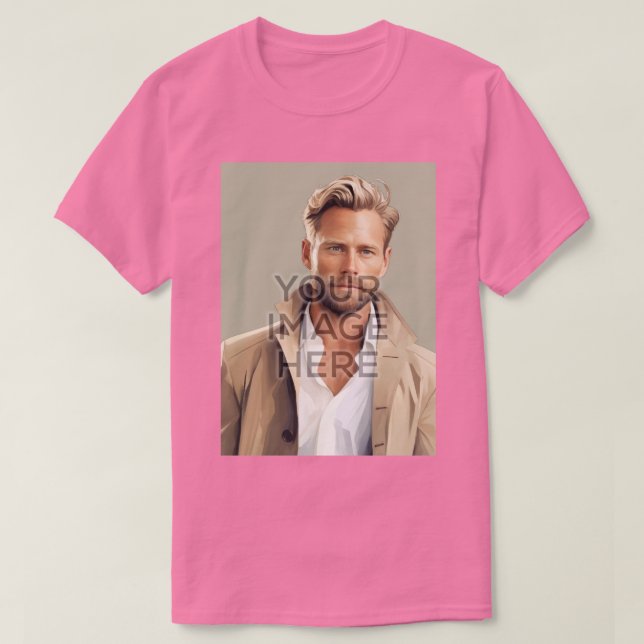 Personlig Anpassningsbar T-Shirt Lodrät Bilder V23 (Design framsida)