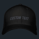 Personlig Anpassningsbar Text Black Grått Ord Broderad Keps<br><div class="desc">Skapa din egen anpassningsbar se med denna svarta snyggt och grått- broderade basebollkapsyl. Lägg till din unika beröring genom att anpassa den med din egen text, oavsett om det är ett namn, ett speciellt meddelande eller ett minnesvärt citat. Den här klassiska sockeln har en tidlös färg-palett med svart och grått,...</div>