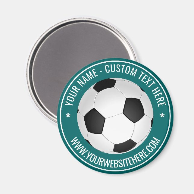 Personlig Anpassningsbar Text Fotboll Magnet Gift (Front/Back)