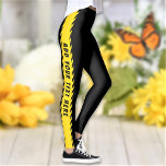 Personlig Anpassningsbar Text och Färg Gym Leggings<br><div class="desc">Anpassa personligen och skapa den enkelt. Klicka på ANPASSA YTTERLIGARE om du vill ändra färg. Du kan ÖVERFÖRA DESIGN på andra Zazzle-produkter och justera den så att den passar de flesta Zazzle-objekt. Du kan också klicka på ANPASSA YTTERLIGARE om du vill lägga till, ta bort eller ändra information som bakgrundsbild...</div>