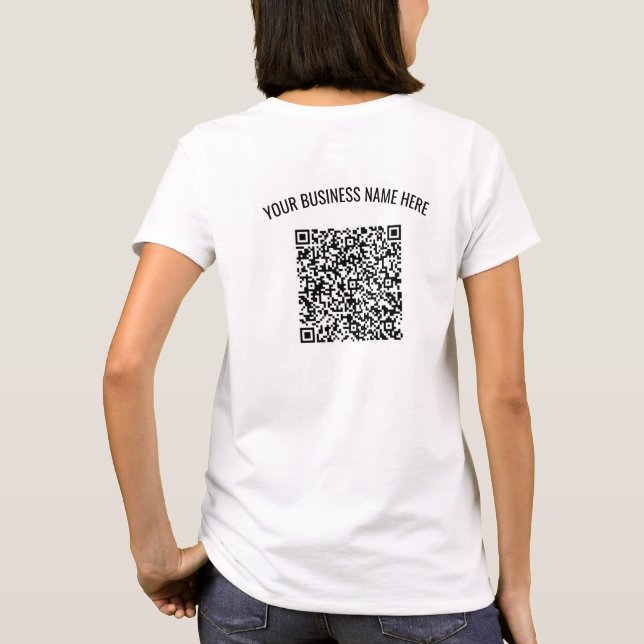 Personlig Anpassningsbar Text och Färg QR-kod T-Sh T Shirt (Baksida)