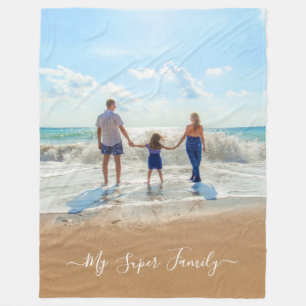 Personlig Anpassningsbarna Blankettext för fotofle Fleecefilt