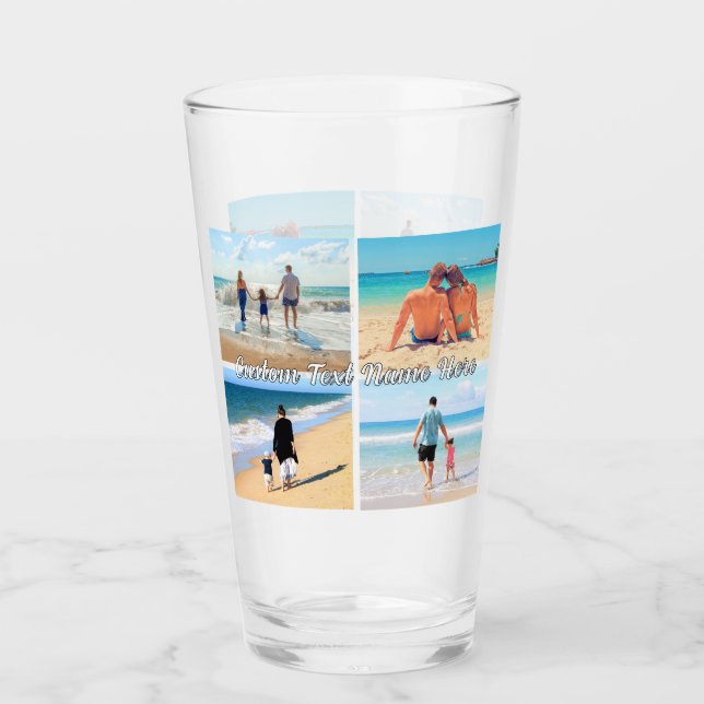 Personlig Anpassningsbarna Fotokollage Glass Glaskopp (Framsida)