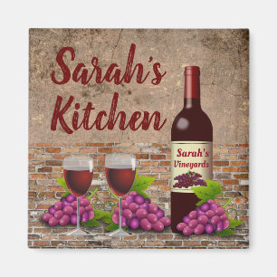 Personlig Anpassningsbarna Vin Glass Magnet