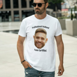 Personlig Ansikte Anpassningsbar Photo Funny Coupl T Shirt