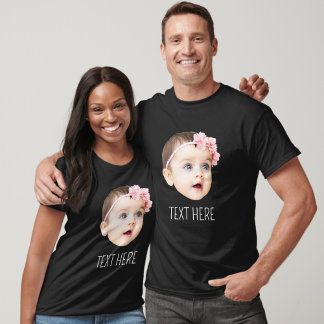Personlig Ansikte Photo Funny Mörk T Shirt