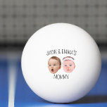 Personlig Ansikte Photo Kids, Mors dag Gift Pingisboll<br><div class="desc">Personlig 2 Foton Kids-gåva till Mamma Pappa Grandma Grandpa,  Underbar till frun och Make</div>