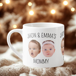 Personlig Ansikte Photo Mugg, Mors dag Gift Espressomugg