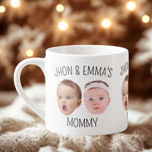 Personlig Ansikte Photo Mugg, Mors dag Gift Espressomugg