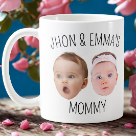 Personlig Ansikte Photo Mugg, Mors dag Gift Kaffemugg