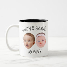Personlig Ansikte Photo Mugg, Mors dag Gift Två-Tonad Mugg
