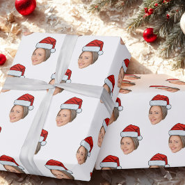 Personlig Ansikte Photo Santa Hat julklapp Presentpapper