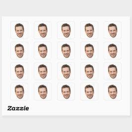 Personlig Ansikte Stickers, Anpassningsbar Ansikte Fyrkantigt Klistermärke