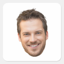 Personlig Ansikte Stickers, Anpassningsbar Ansikte Fyrkantigt Klistermärke